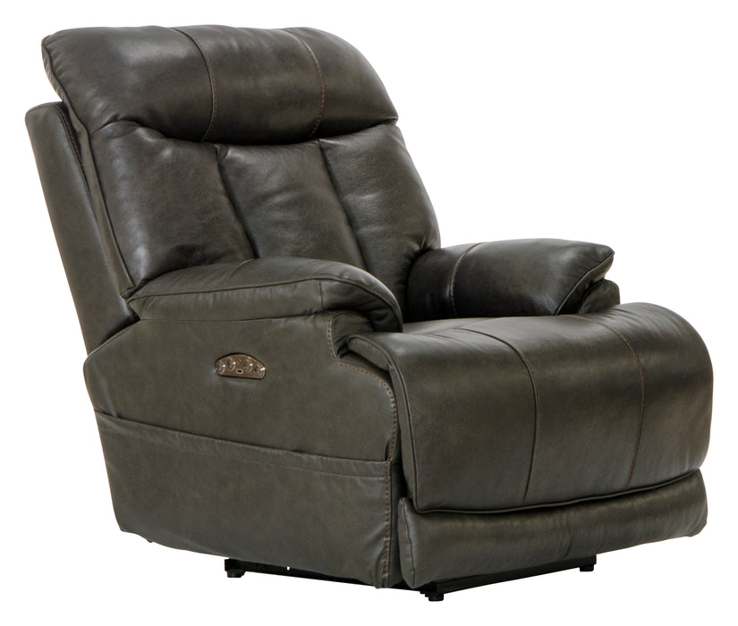 Naples Power Headrest Power Lay Flat Recliner w/Extended Ottoman - Gibson McDonald Furniture & Mattress 
