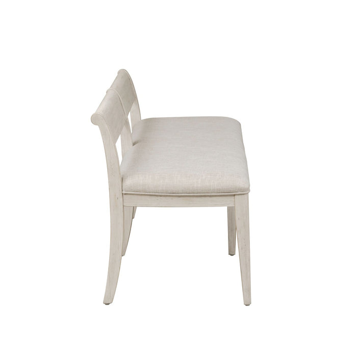 Farmhouse Reimagined Upholstered Bench (RTA) in Antique White image