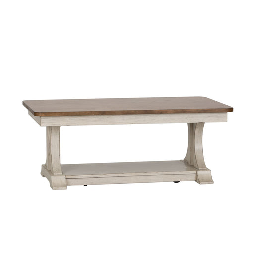 Farmhouse Reimagined Rectangular Cocktail Table in Antique White - Gibson McDonald Furniture & Mattress 