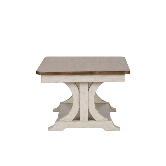 Farmhouse Reimagined Rectangular Cocktail Table in Antique White - Gibson McDonald Furniture & Mattress 