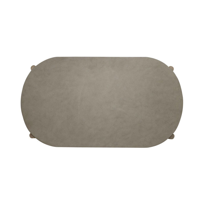 Affinity Oval Cocktail Table in Dusty Taupe with Concrete Top - Gibson McDonald Furniture & Mattress 