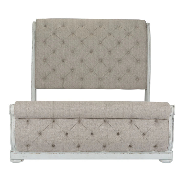 Abbey Park King California Sleigh Bed, Dresser & Mirror, Chest image