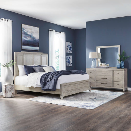 New Haven King California Panel Bed, Dresser & Mirror image