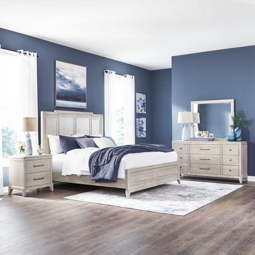 New Haven King Panel Bed, Dresser & Mirror, Night Stand image