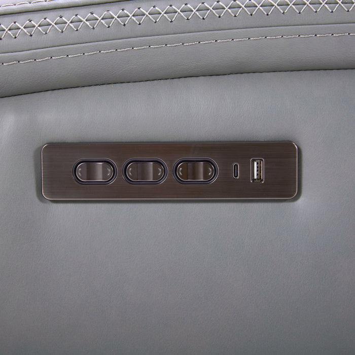 Liberty Furniture Cooper Loveseat w/Console P3 & ZG in Blue Gray