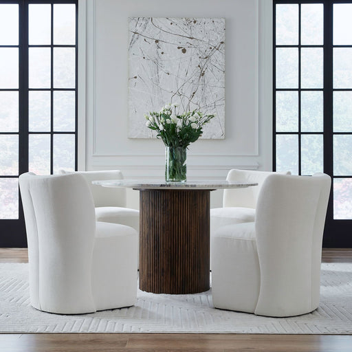 Accent Dining Accent Dining Chair w/ Casters - Ivory - Gibson McDonald Furniture & Mattress 