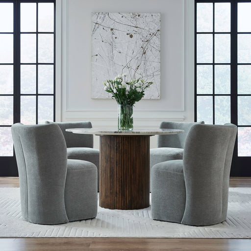 Accent Dining Accent Dining Chair w/ Casters - Sapphire - Gibson McDonald Furniture & Mattress 