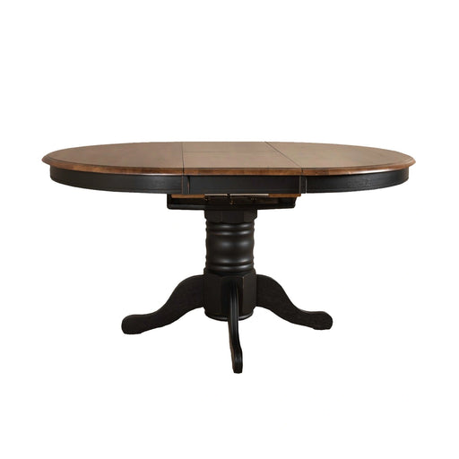 Carolina Crossing Pedestal Table Set- Black image
