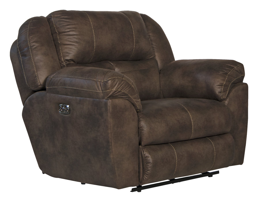 Ferrington Power Headrest w/ Lumbar Power Lay Flat Recliner - Gibson McDonald Furniture & Mattress 