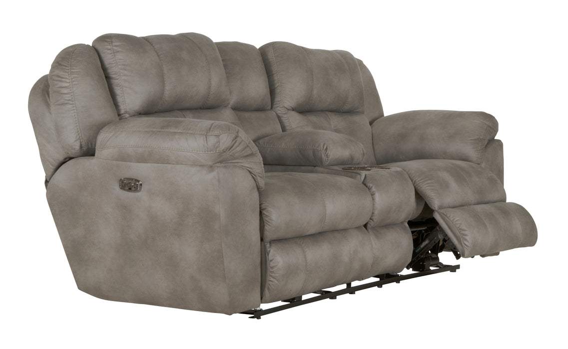 Ferrington Power Headrest w/ Lumbar Power Lay Flat Reclining Loveseat - Gibson McDonald Furniture & Mattress 