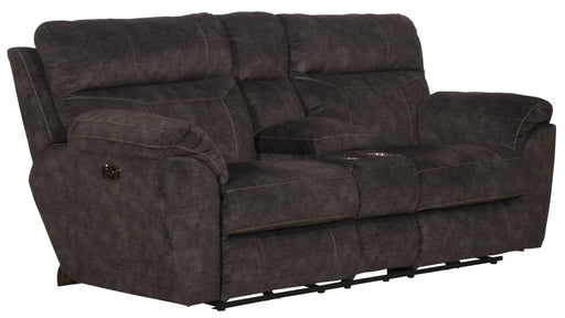 Sedona Pwr Hdrst w/Lumbar Lay Flt Rcl Cnsl Loveseat w/Stg & Cphldrs - Gibson McDonald Furniture & Mattress 