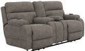 Regenerator Dual Lift Power Headrest Console Loveseat w/CR3 Heat/Massage/Lumbar/Zero Gravity - Gibson McDonald Furniture & Mattress 
