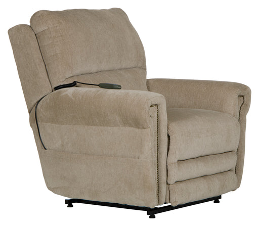 Warner Power Headrest w/Lumbar Power Lay Flat Recliner - Gibson McDonald Furniture & Mattress 