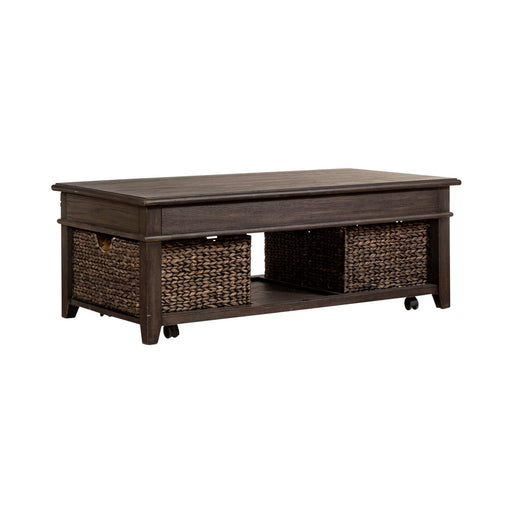 Mill Creek Lift Top Cocktail Table in Peppercorn - Gibson McDonald Furniture & Mattress 
