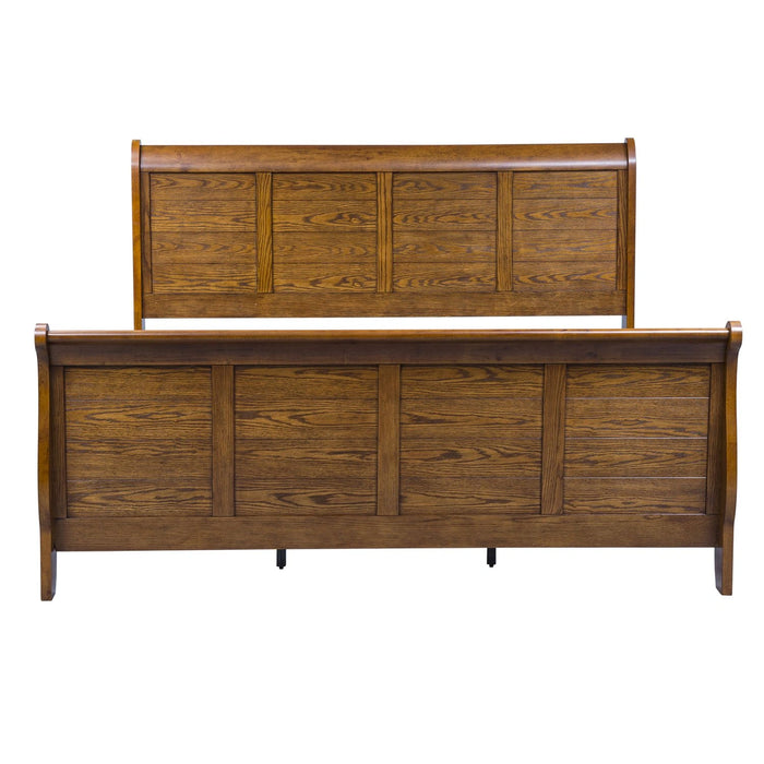 Grandpas Cabin King California Sleigh Bed, Dresser & Mirror, Night Stand image