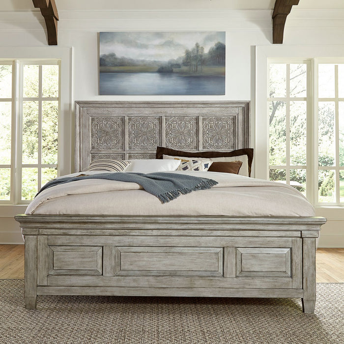 Heartland King Opt California Panel Bed, Dresser & Mirror, Night Stand image