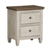 Heartland 2 Drawer Nightstand w/ Charging Station in Antique White - Gibson McDonald Furniture & Mattress 