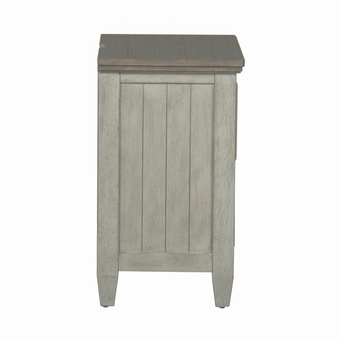 Heartland 2 Drawer Nightstand w/ Charging Station in Antique White - Gibson McDonald Furniture & Mattress 