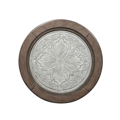 Heartland Round Ceiling Tile Cocktail Table in Antique White - Gibson McDonald Furniture & Mattress 