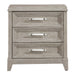 Belmar 3 Drawer Nightstand in Washed Taupe and Silver Champagne - Gibson McDonald Furniture & Mattress 