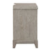 Belmar 3 Drawer Nightstand in Washed Taupe and Silver Champagne - Gibson McDonald Furniture & Mattress 
