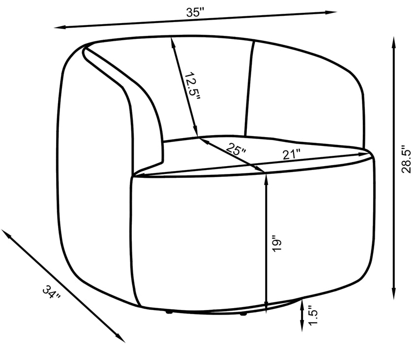 Hudson Swivel Accent Chair - Gibson McDonald Furniture & Mattress 