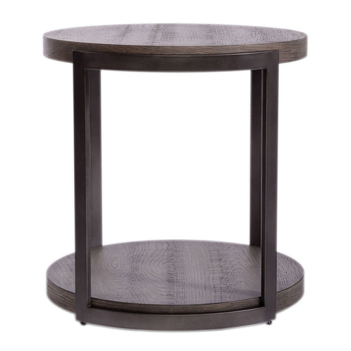 Liberty Furniture Modern View Round End Table in Gray image