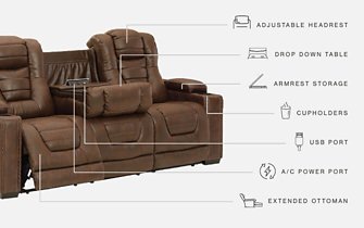 Owner's Box Power Reclining Sofa - Gibson McDonald Furniture & Mattress 