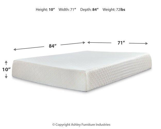 10 Inch Chime Memory Foam Mattress Set - Gibson McDonald Furniture & Mattress 