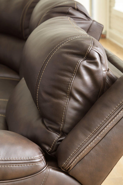 Dunleith Power Reclining Loveseat with Console - Gibson McDonald Furniture & Mattress 