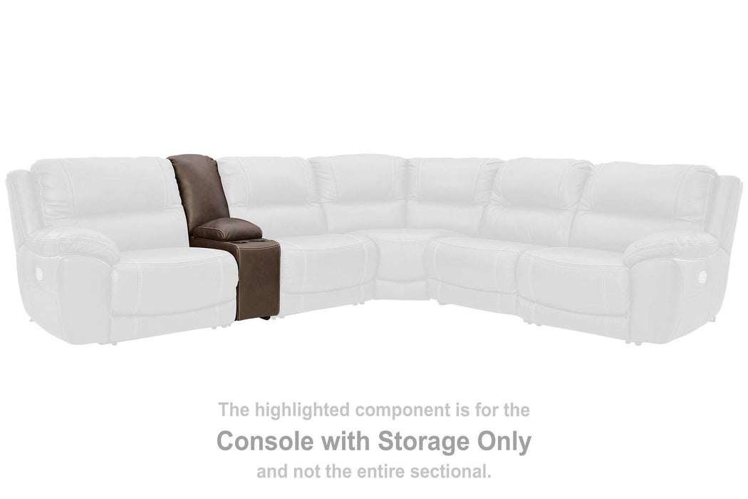 Dunleith Power Reclining Loveseat with Console - Gibson McDonald Furniture & Mattress 