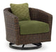 Horizon Hall Outdoor Swivel Lounge Chair with Cushion - Gibson McDonald Furniture & Mattress 