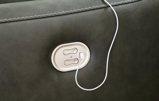 Center Line Power Reclining Sectional Loveseat - Gibson McDonald Furniture & Mattress 