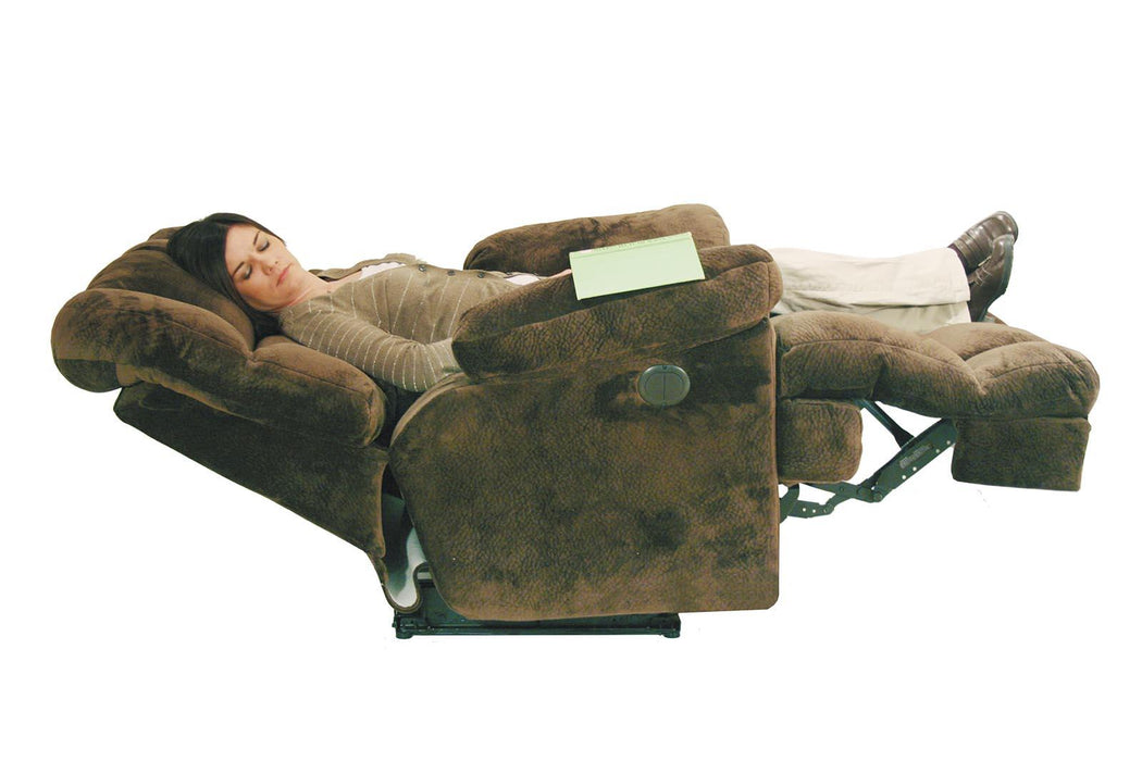 Catnapper Cloud 12 Power Chaise Lay Flat Recliner in Camel - Gibson McDonald Furniture & Mattress 
