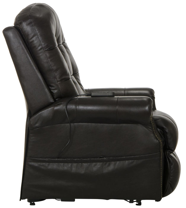Madison Italian Leather Power Lift Lay Flat Recliner with Heat & Massage - Gibson McDonald Furniture & Mattress 
