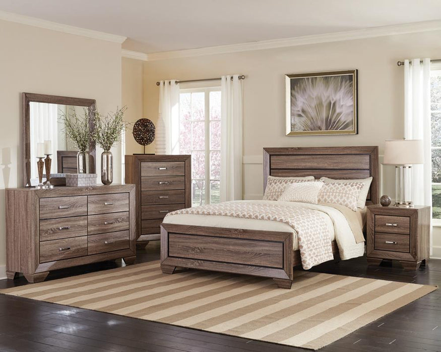 Kauffman Transitional Washed Taupe California King Bed