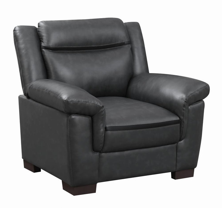 Arabella Pillow Top Upholstered Chair Grey - Gibson McDonald Furniture & Mattress 