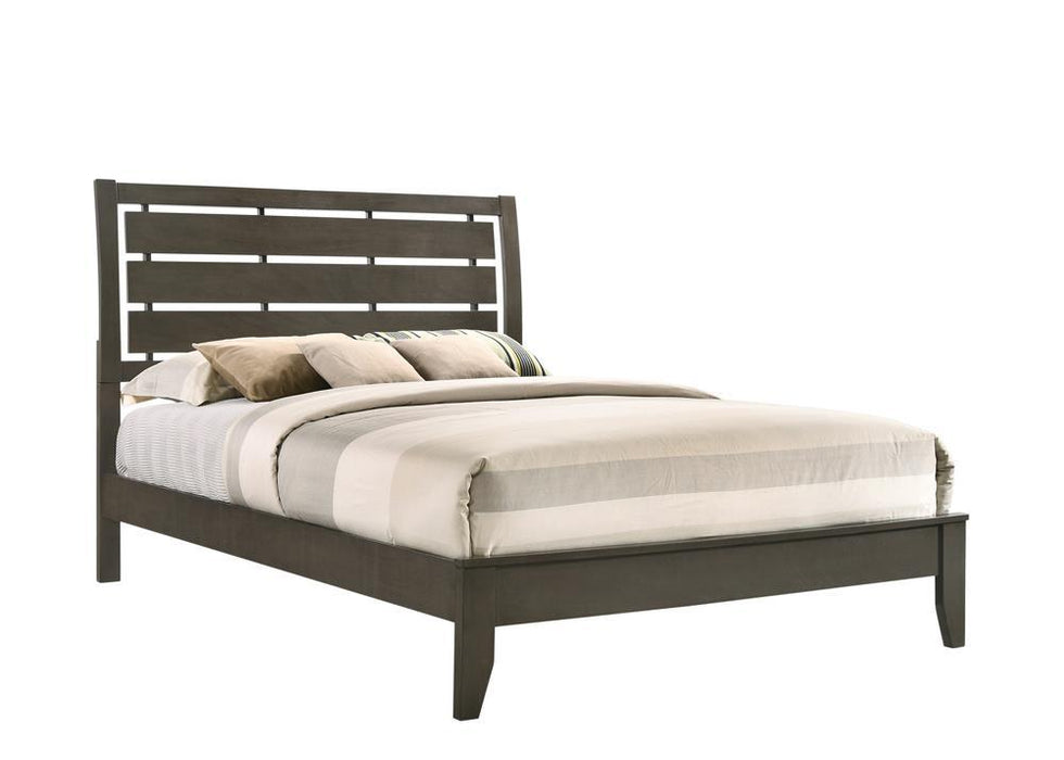 Serenity Full Panel Bed Mod Grey