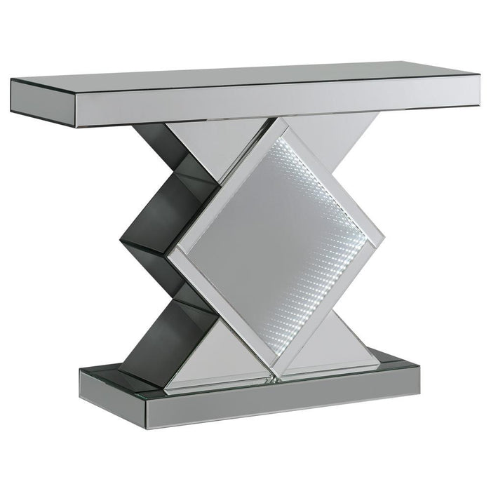 Moody Console Table with LED Lighting Silver