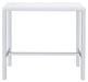 Natividad 5-piece Bar Set White High Gloss and Chrome - Gibson McDonald Furniture & Mattress 