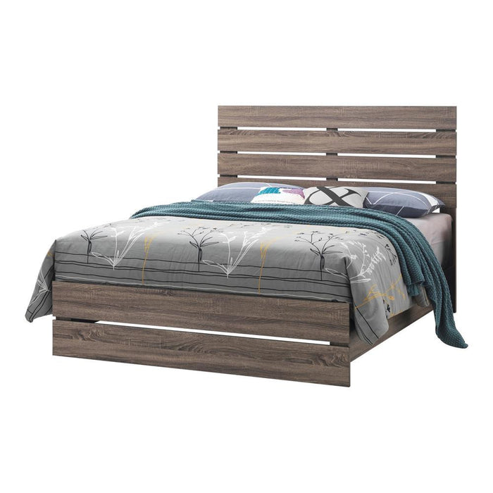 Brantford Queen Panel Bed Barrel Oak - Gibson McDonald Furniture & Mattress 