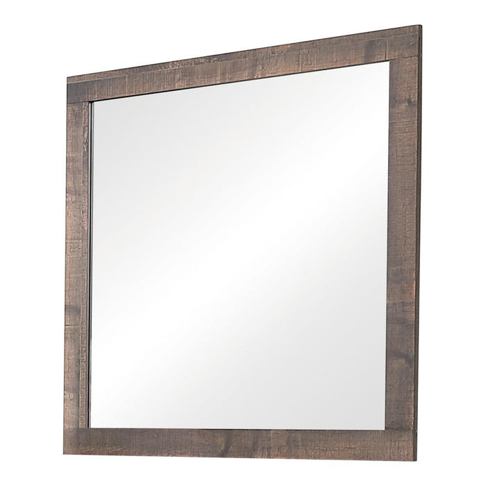 Frederick Square Dresser Mirror Weathered Oak - Gibson McDonald Furniture & Mattress 