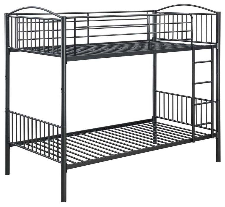 Anson Twin Over Twin Bunk Bed with Ladder - Gibson McDonald Furniture & Mattress 