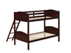 Arlo Twin Over Twin Bunk Bed with Ladder Espresso - Gibson McDonald Furniture & Mattress 