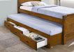 Granger Twin Captain's Bed with Trundle Rustic Honey - Gibson McDonald Furniture & Mattress 