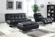 Dilleston Upholstered Chaise Black - Gibson McDonald Furniture & Mattress 