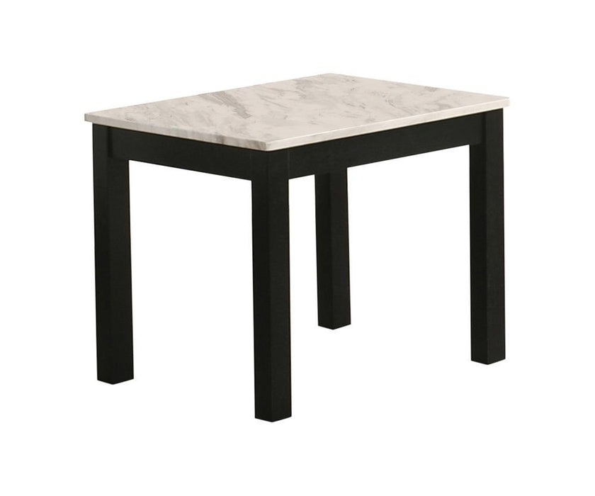 Bates Faux Marble 3-piece Occasional Table Set White and Black - Gibson McDonald Furniture & Mattress 