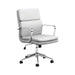 Ximena Standard Back Upholstered Office Chair White - Gibson McDonald Furniture & Mattress 