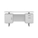 Lawtey Floating Top Office Desk White Gloss - Gibson McDonald Furniture & Mattress 