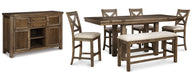 Moriville Counter Height Dining Set - Gibson McDonald Furniture & Mattress 